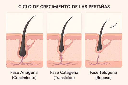 Ciclo de Crecimiento de una Pestaña